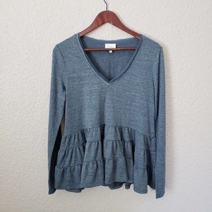 Anthropologie Deletta Peplum Top